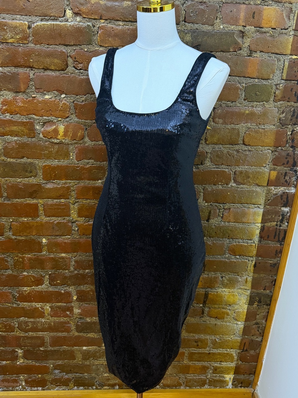 Black Sequin Bodycon Dress